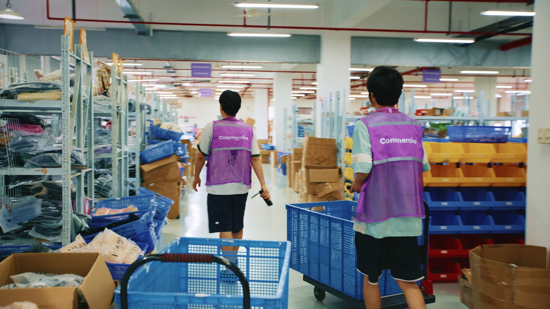 Commercive warehouse team picking orders in China