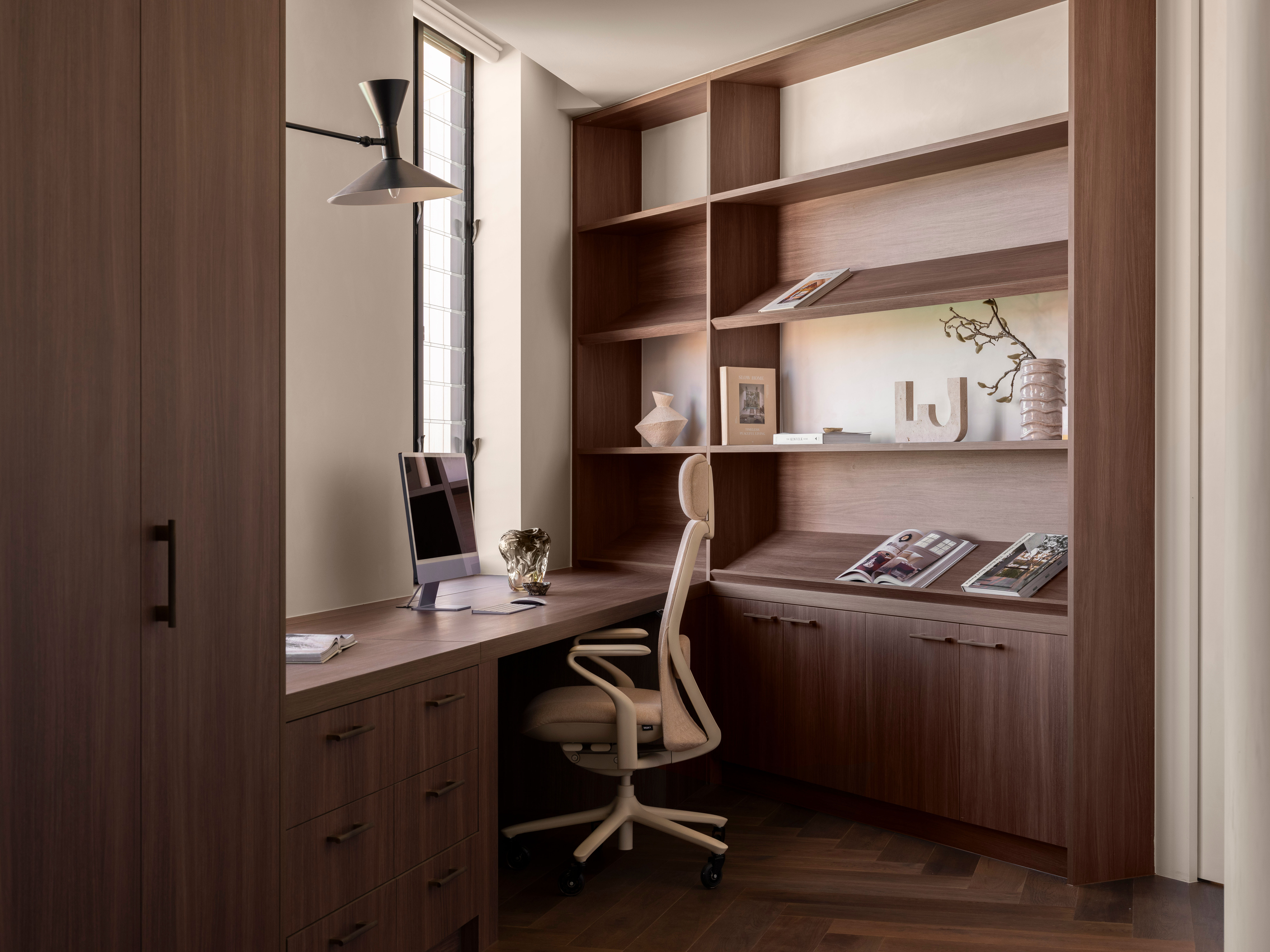 A W. interior, timber study