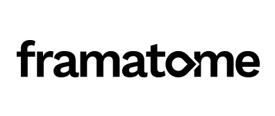 Logo texte noir de la marque Framatome sur fond blanc.