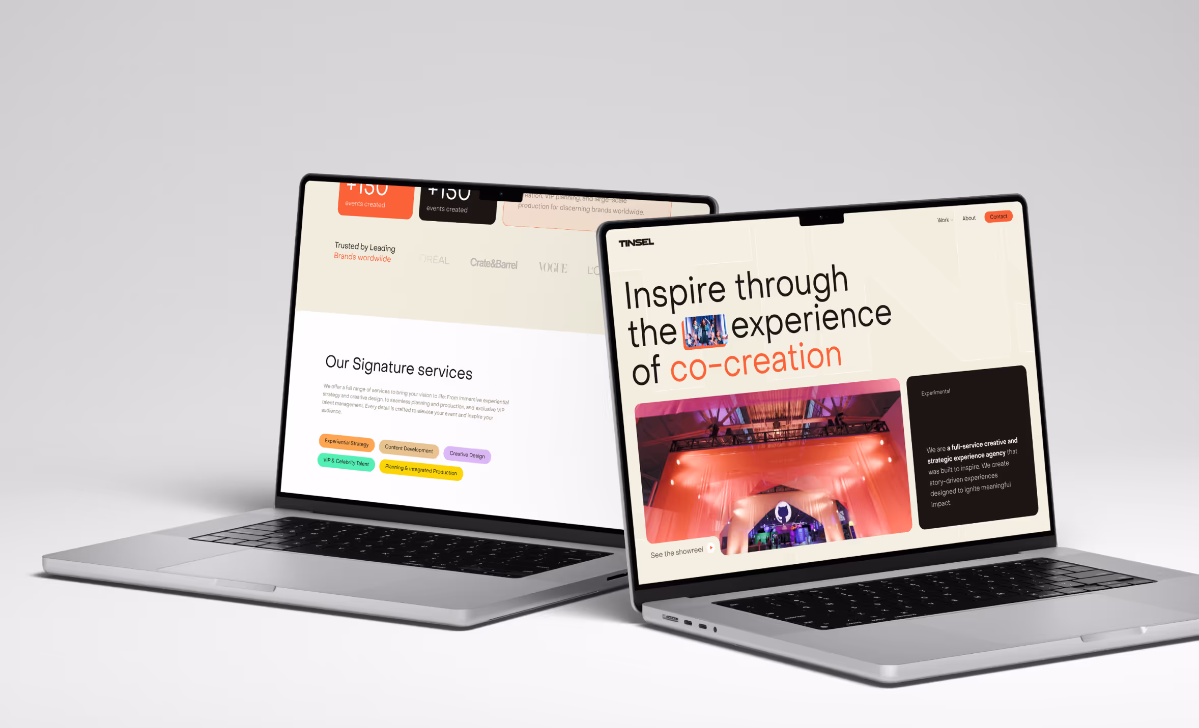 Tinsel - Desktop mockup