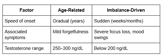 Age-Related Decline vs. Hormonal Imbalance