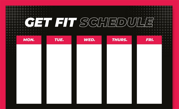 Get fit schedule