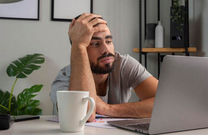 Man feeling tired