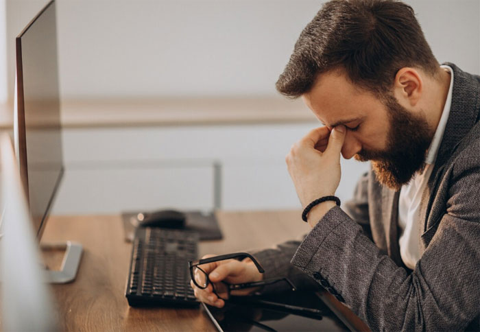 Stressed man