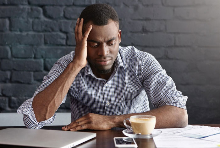 Stressed man