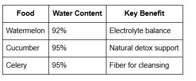 Water rich foods