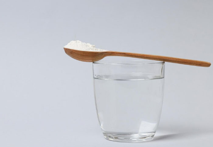 Glass of saltwater
