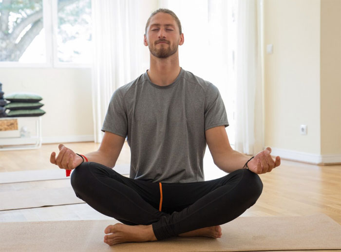 Man doing yoga