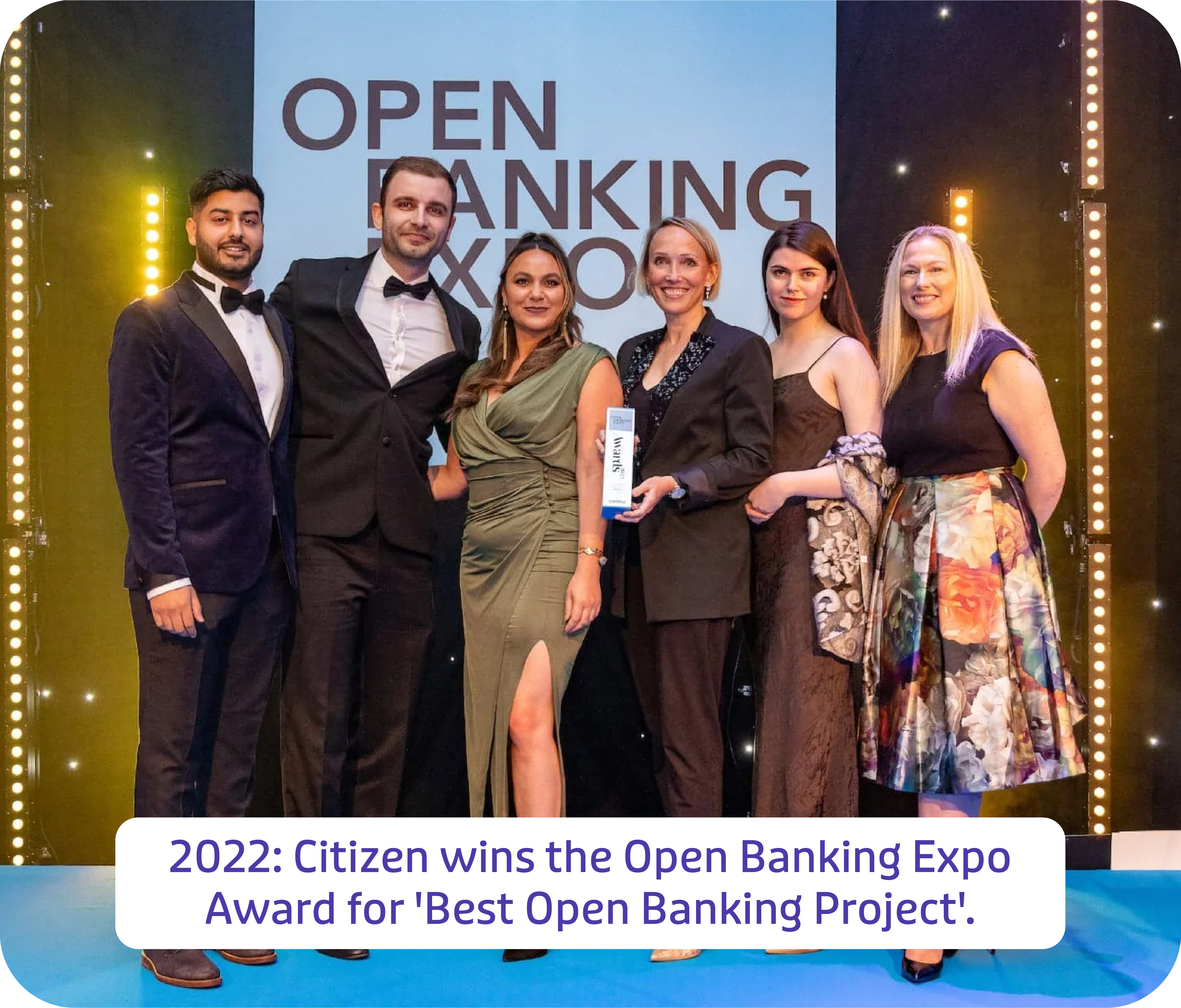 Yaspa team at open banking expo awards