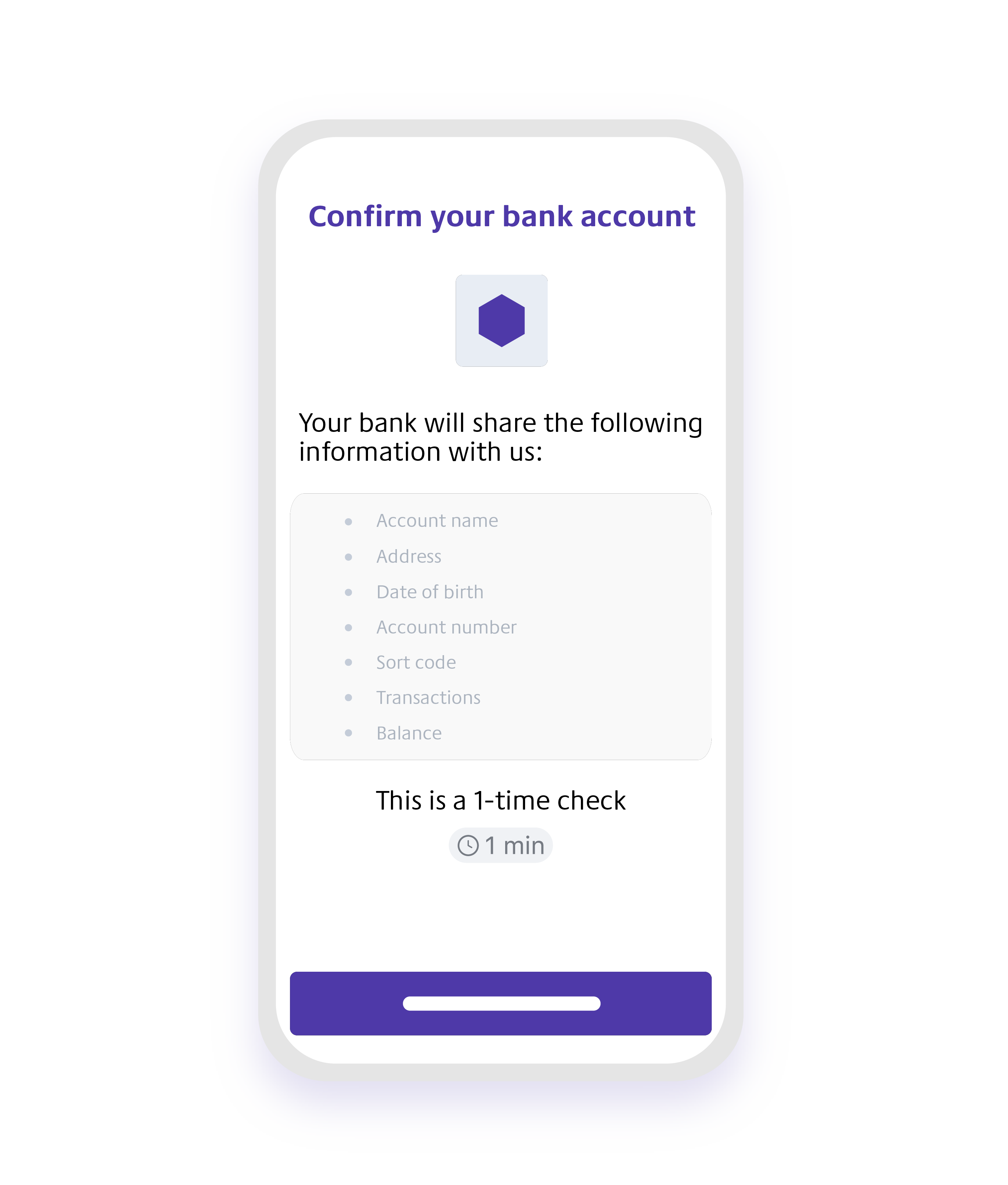 bank account phone image
