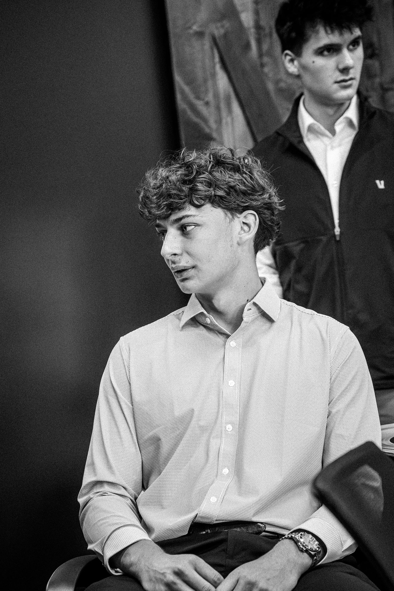 Two AFC interns in a quiet moment