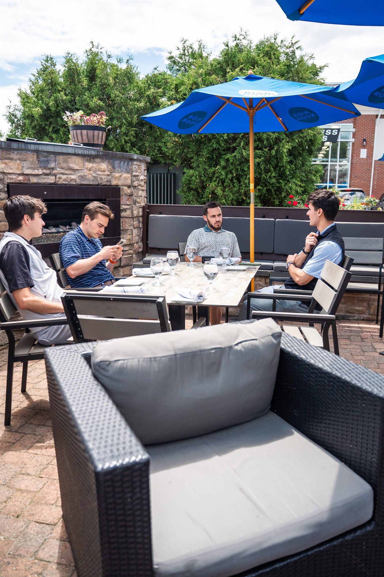 AFC team lunch on the patio