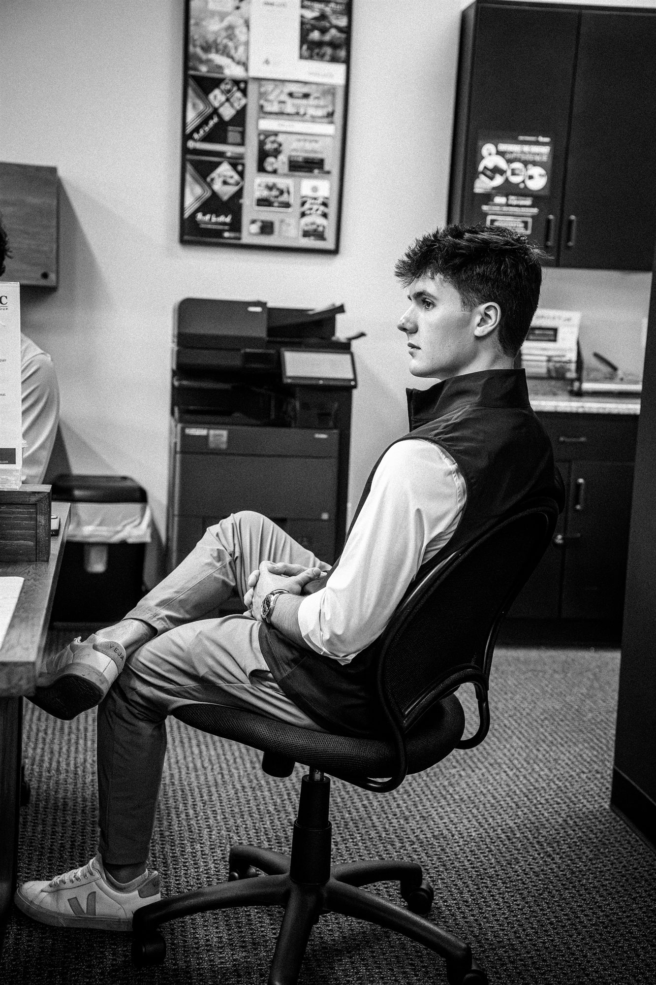 AFC intern observing around the office
