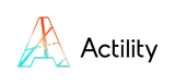 Actility company logo with stylized A in green and red colors.