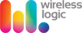 Wireless Logic company logo with colorful rounded bars and dot design.