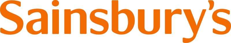 Sainsbury's logo in orange text on a transparent background.