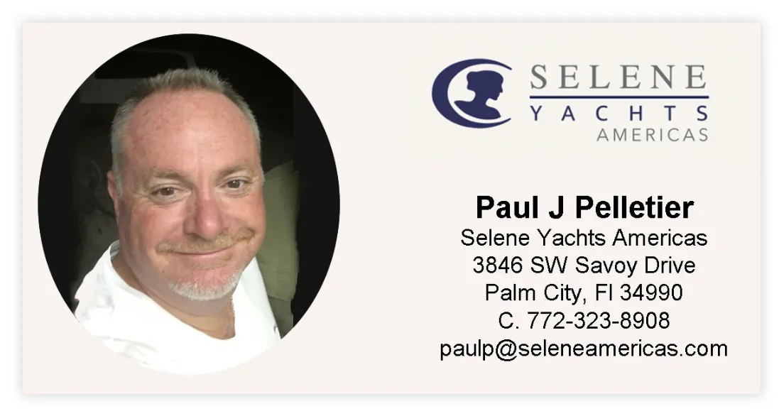 Welcome aboard, Paul Pelletier! New Selene Yachts Americas Sales Team Member