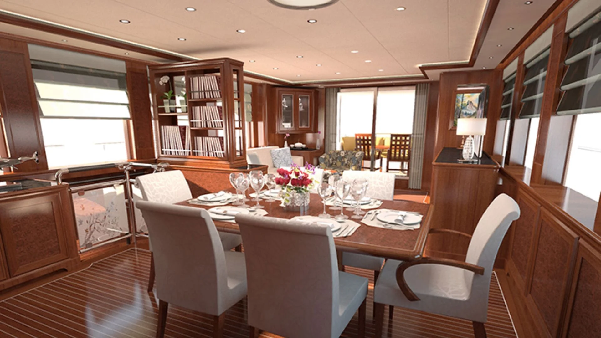 78 ocean luxurious dining room elegant wood and upholstery