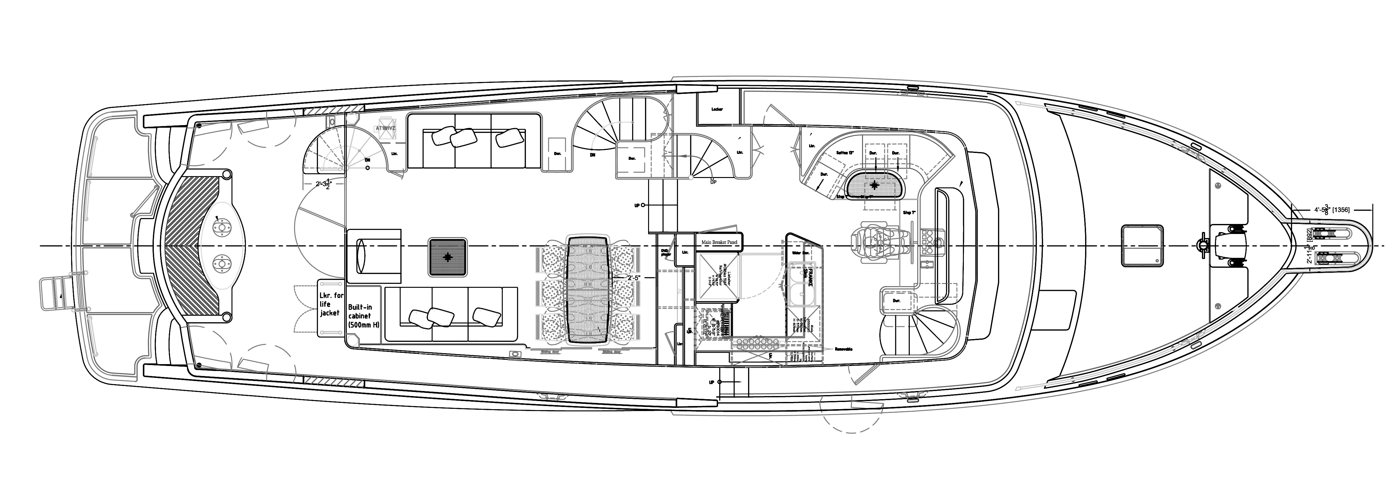 66 classic main deck galley up layout