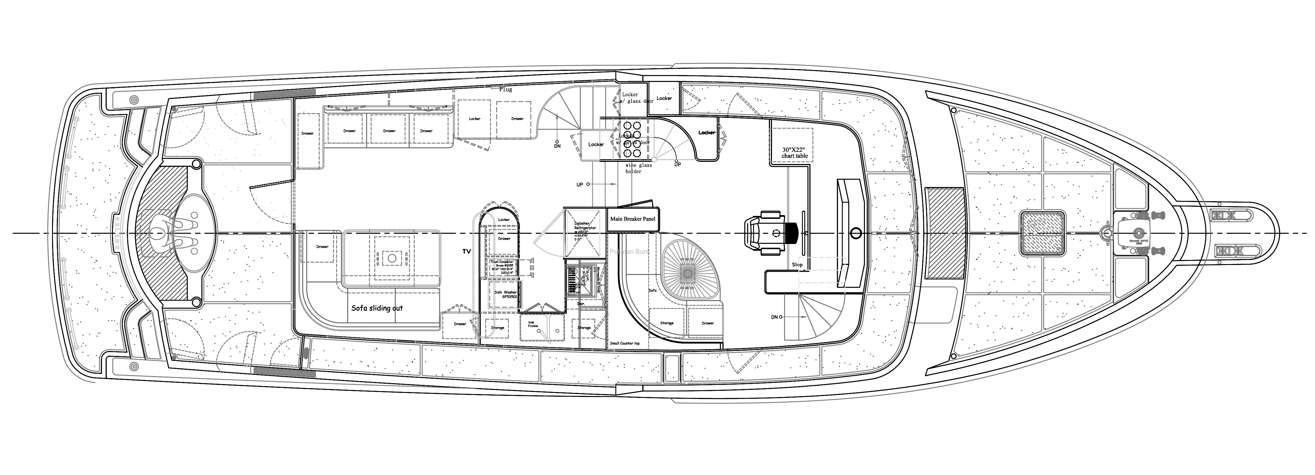 60 classic main deck galley up layout