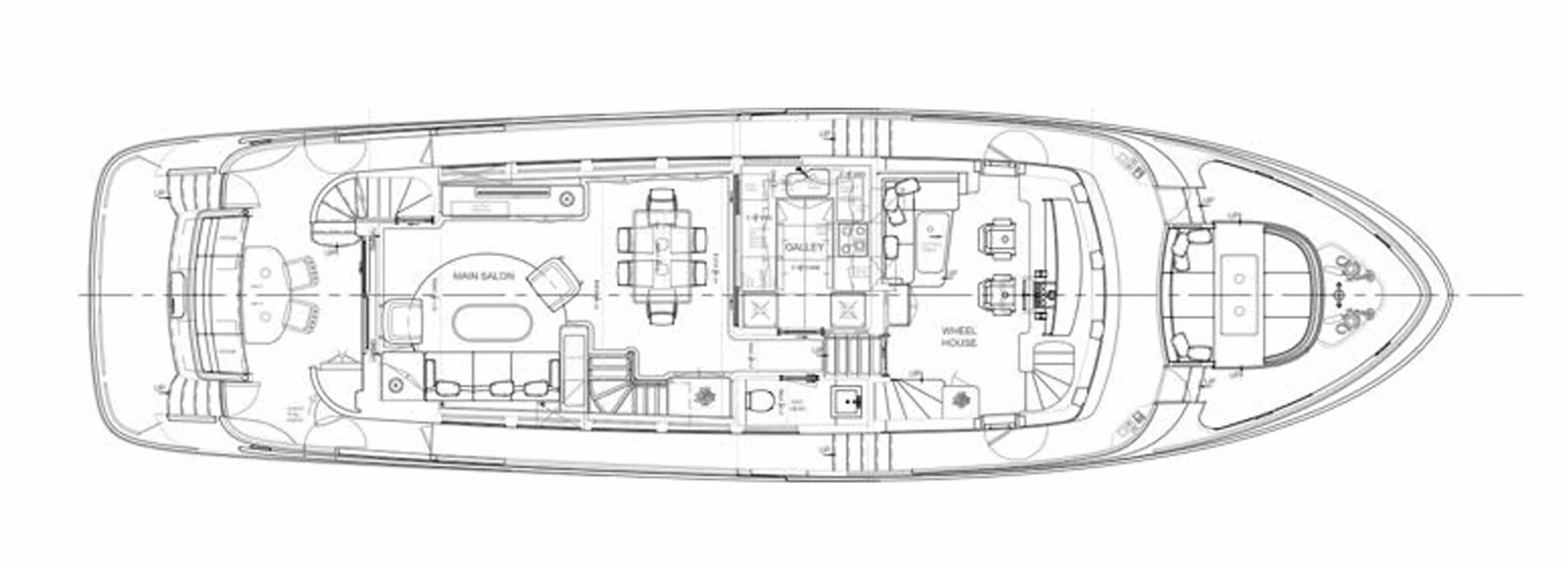 78 ocean main deck galley down layout