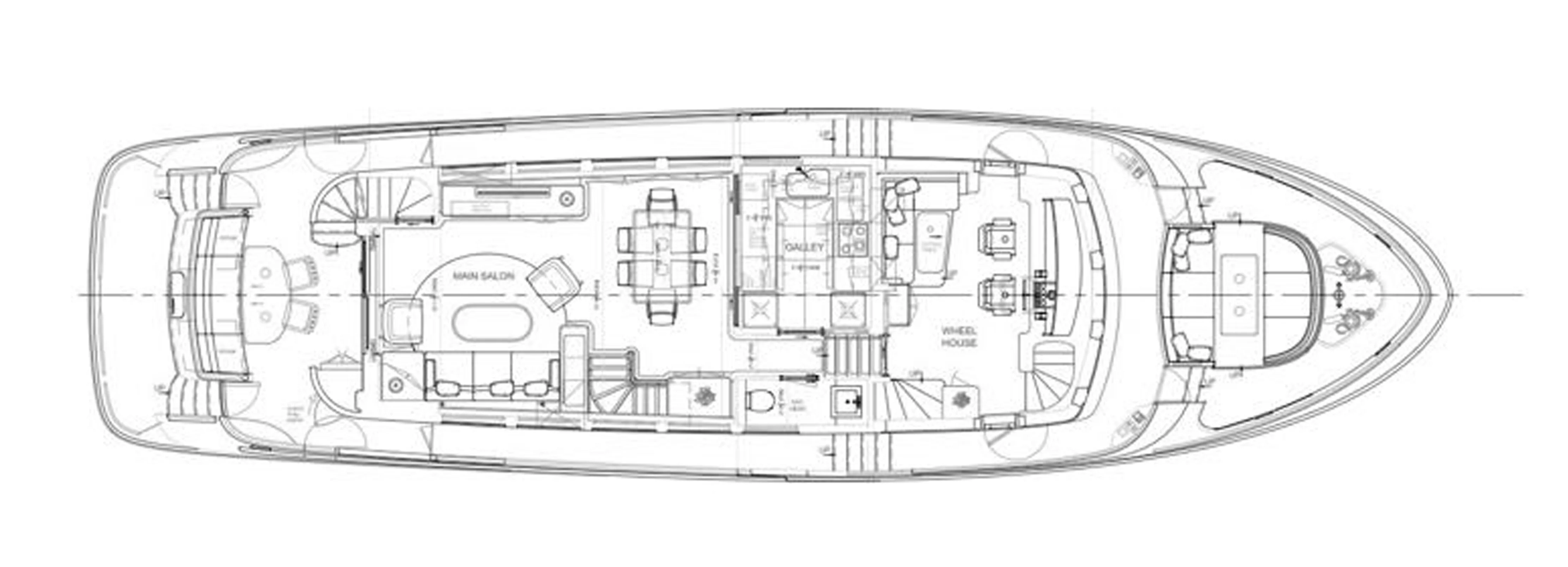 78 ocean main deck galley down layout