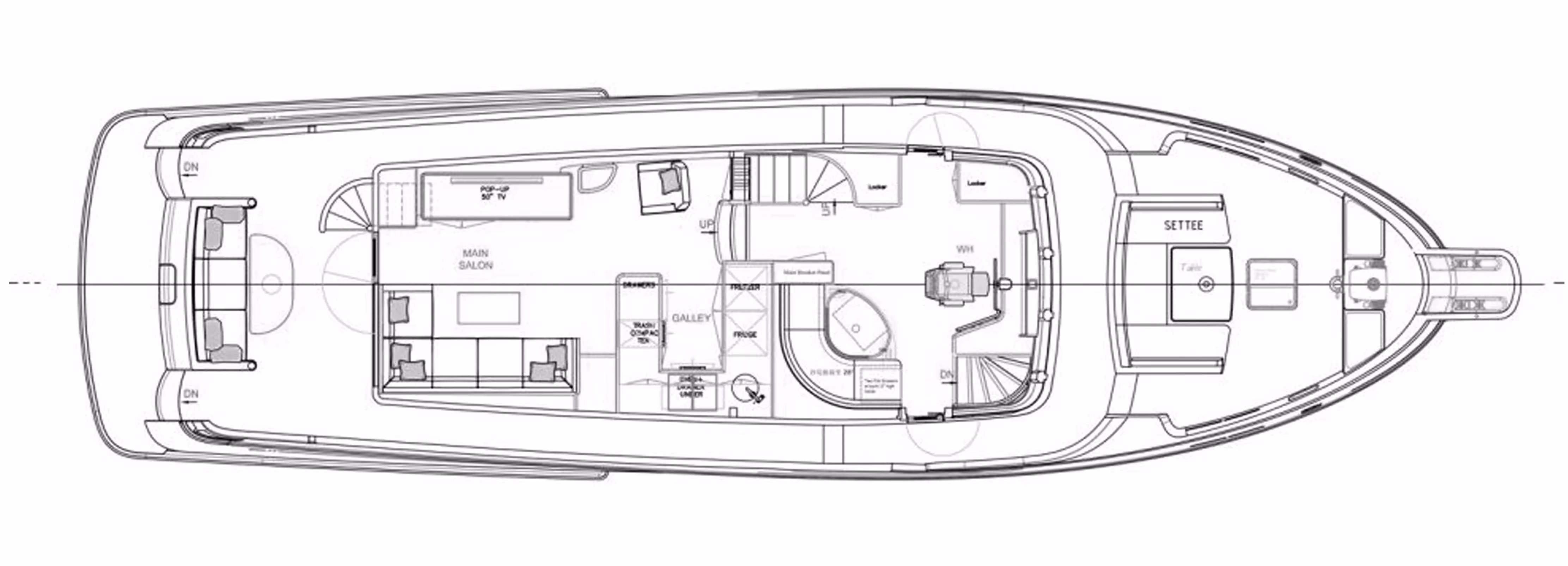 60 ocean main deck galley down layout