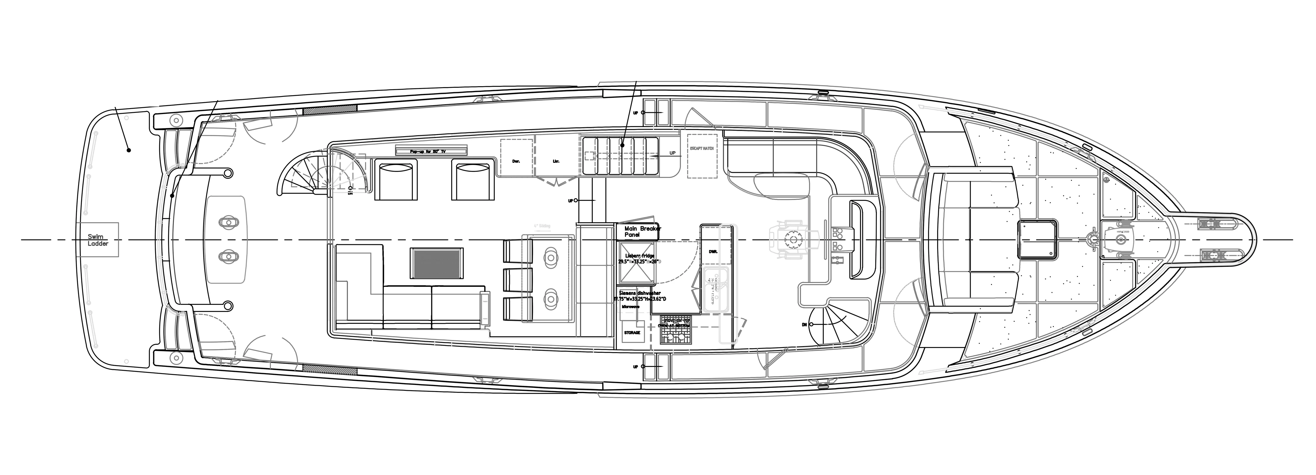 64 ocean main deck galley up layout