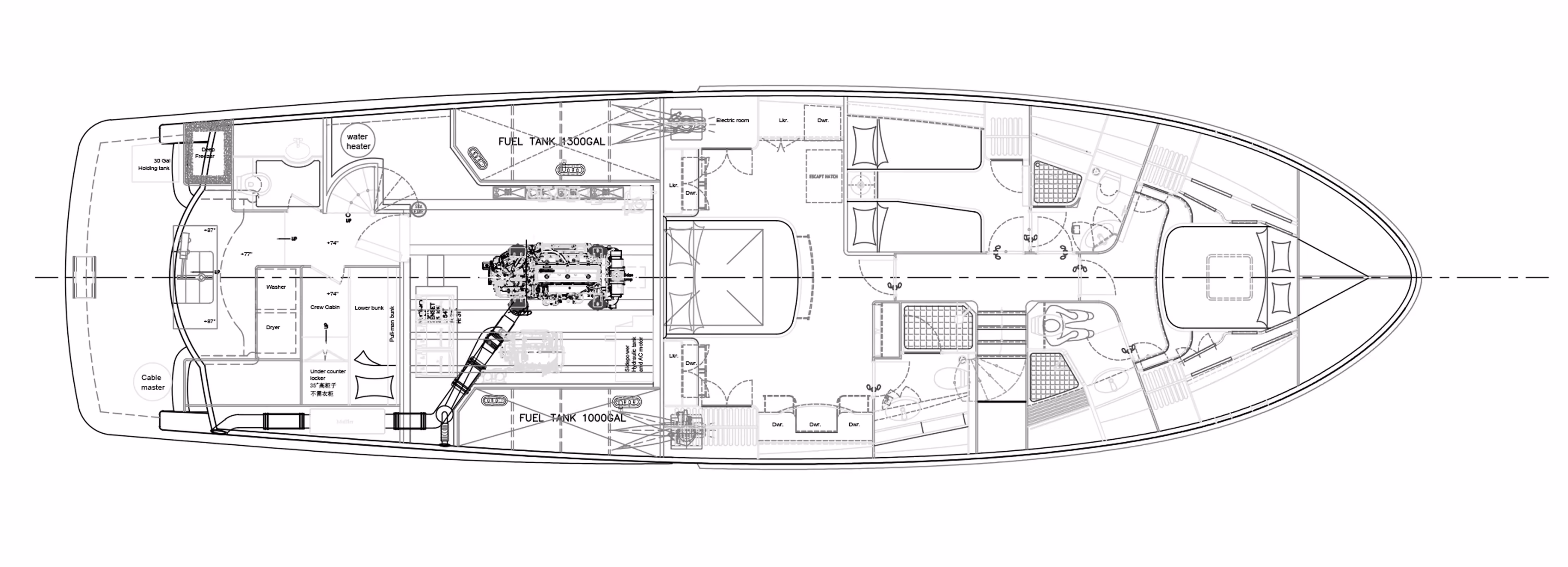 62 classic lower deck layout