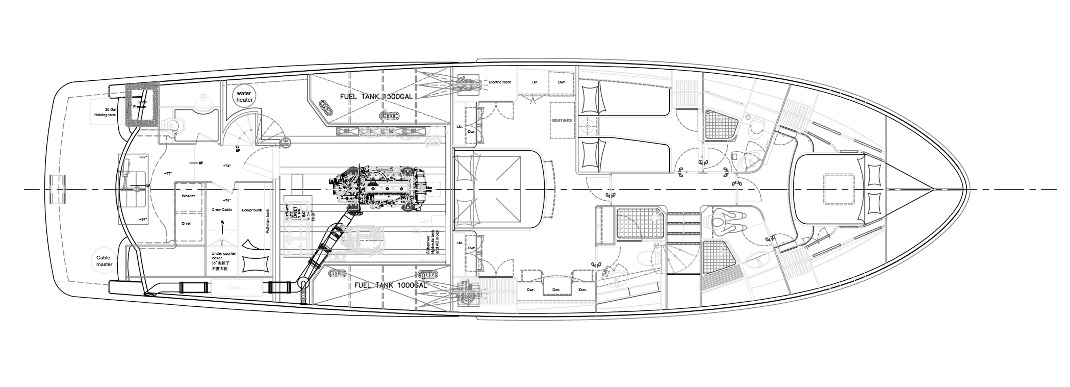 62 classic lower deck layout