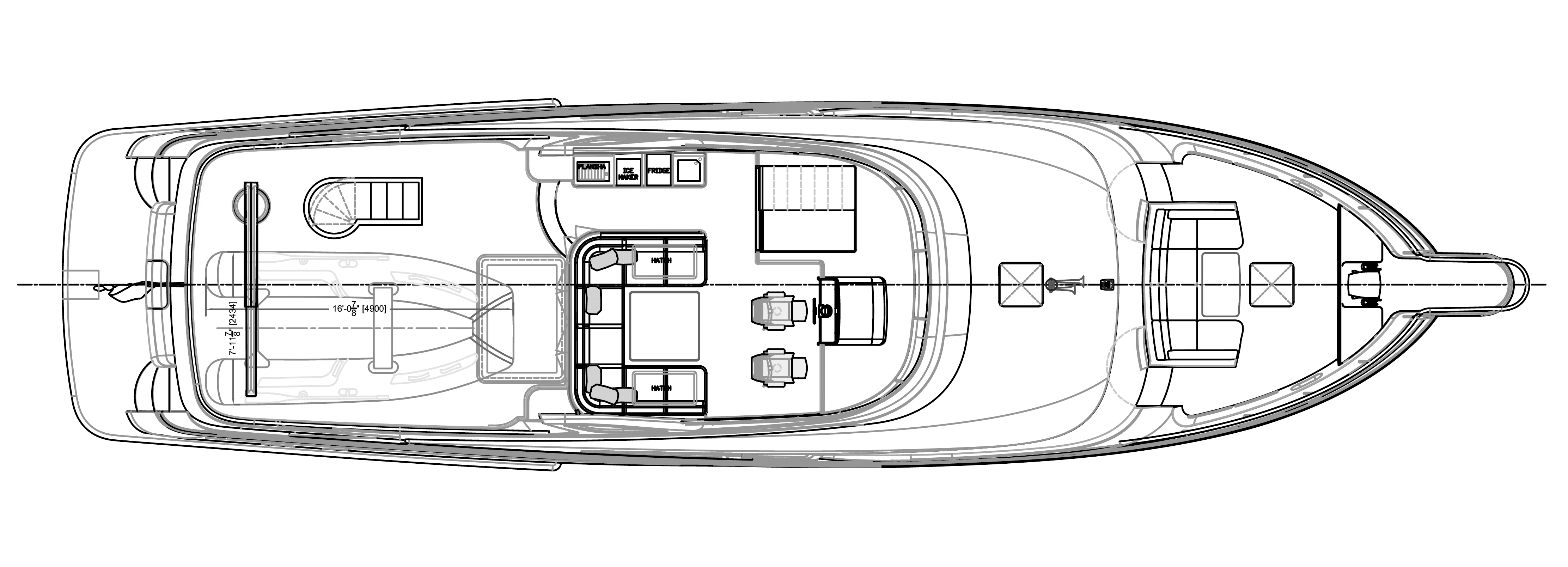 72 ocean Upper Deck layout