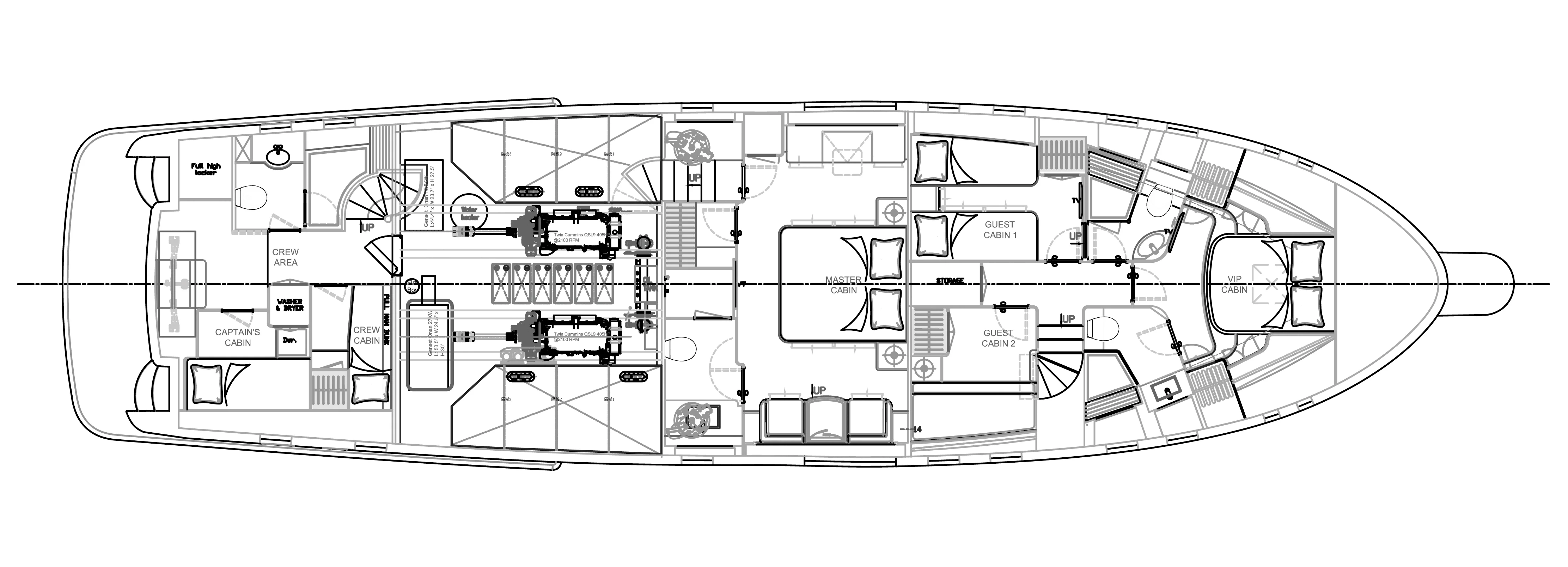 72 ocean lower deck layout