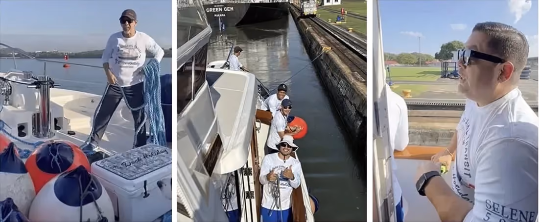 Dock Holiday (Selene 59) Passes Through the Panama Canal!