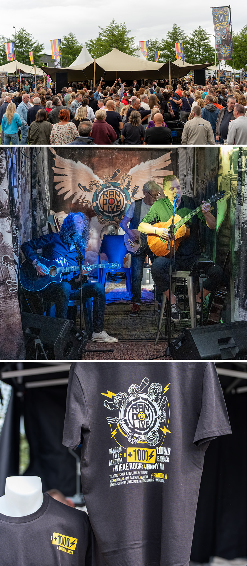 Random Live - Festival aankleding - merchandise
