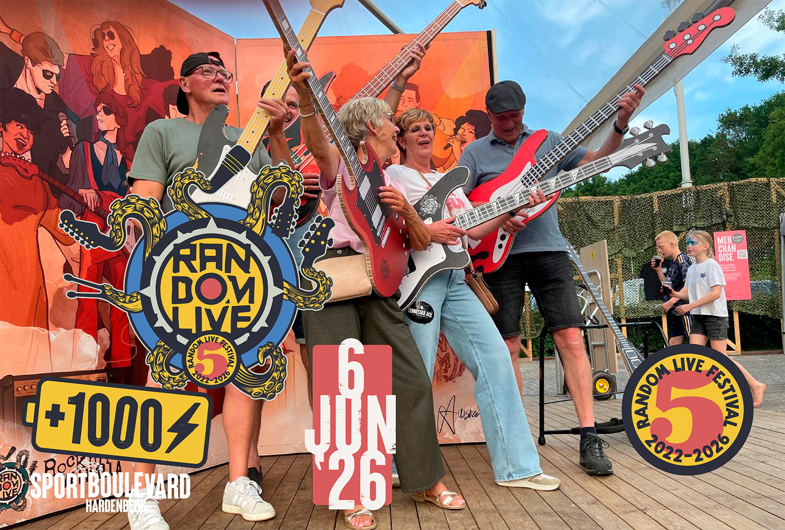 RandomLive - Festival beleving - Selfiewand met gitaar props