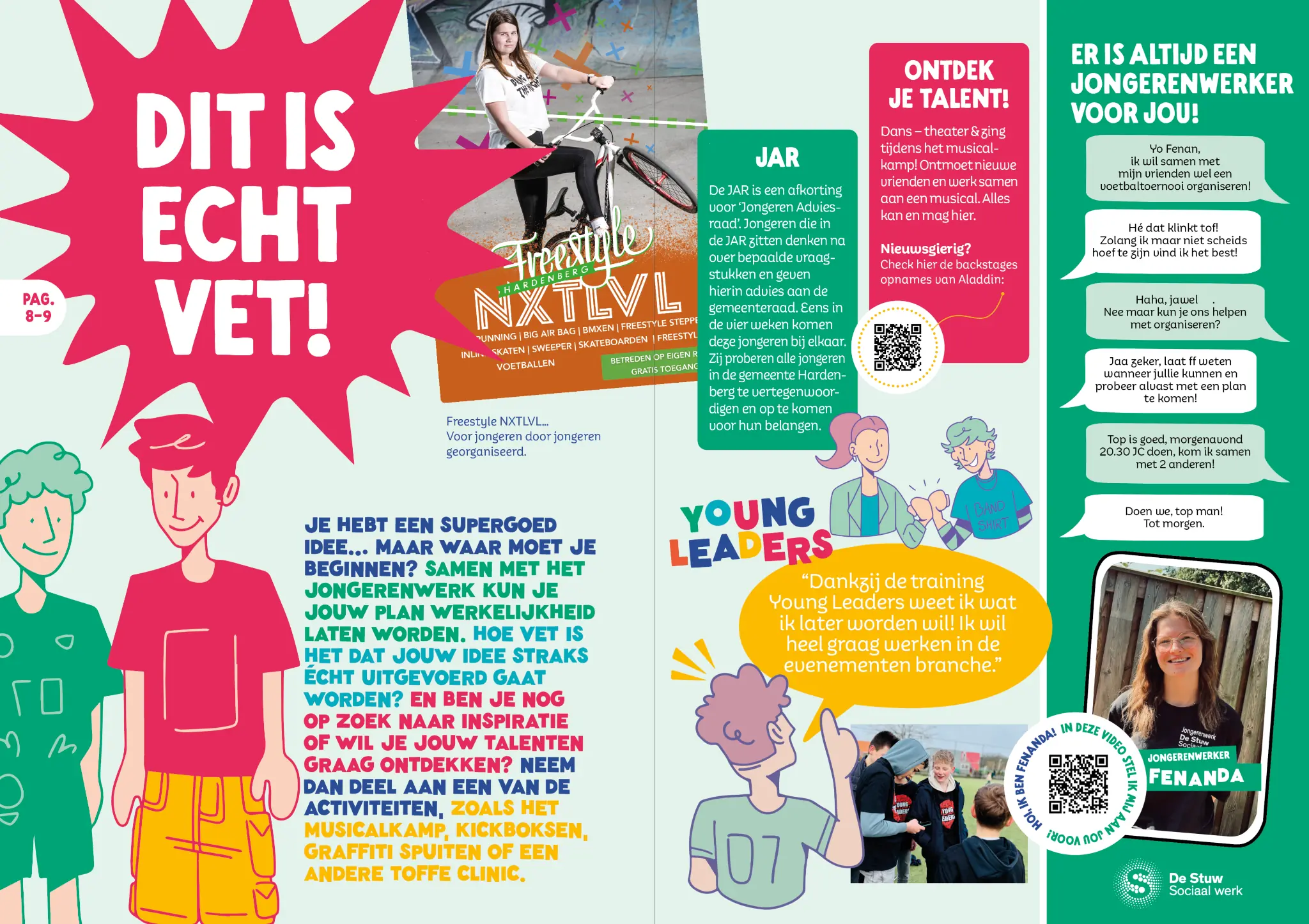 De Stuw Jongerenwerk brochure - pagina's
