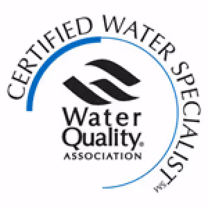 Certified Water Specialist Water Quality Association blue logo | PerfectWater
