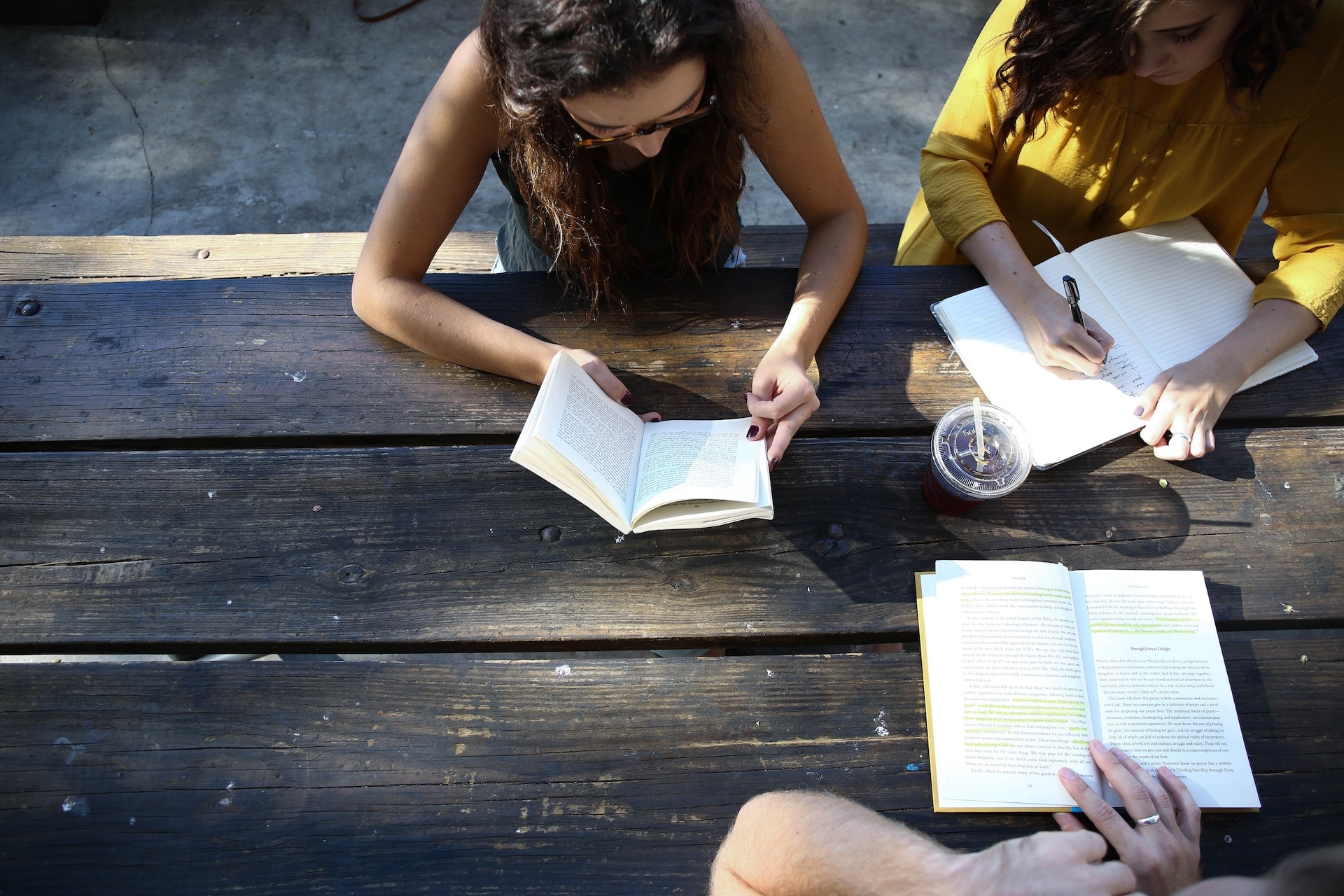 A group of women studying God's word