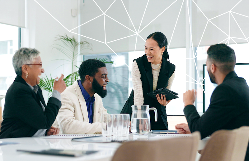 Marketing team collaborating on an enterprise ABM plan