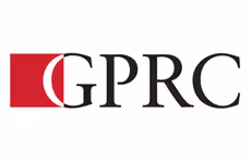 GPRC logo with black and red letters on white background