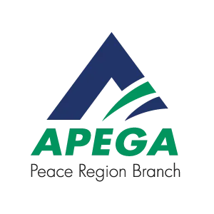 APEGA Peace Region Branch logo with triangular mountain-like design