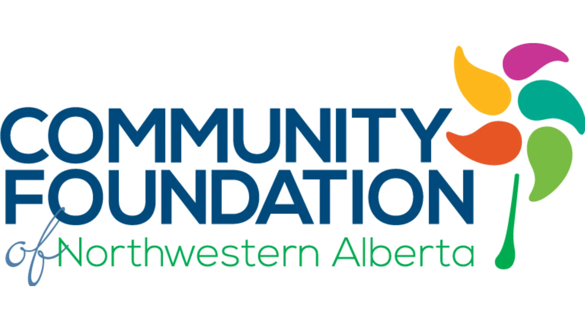 Community Foundation of Northwestern Alberta logo with colorful pinwheel design