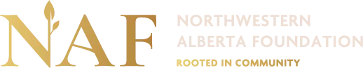 Northwestern Alberta Foundation logo in gold and beige colors
