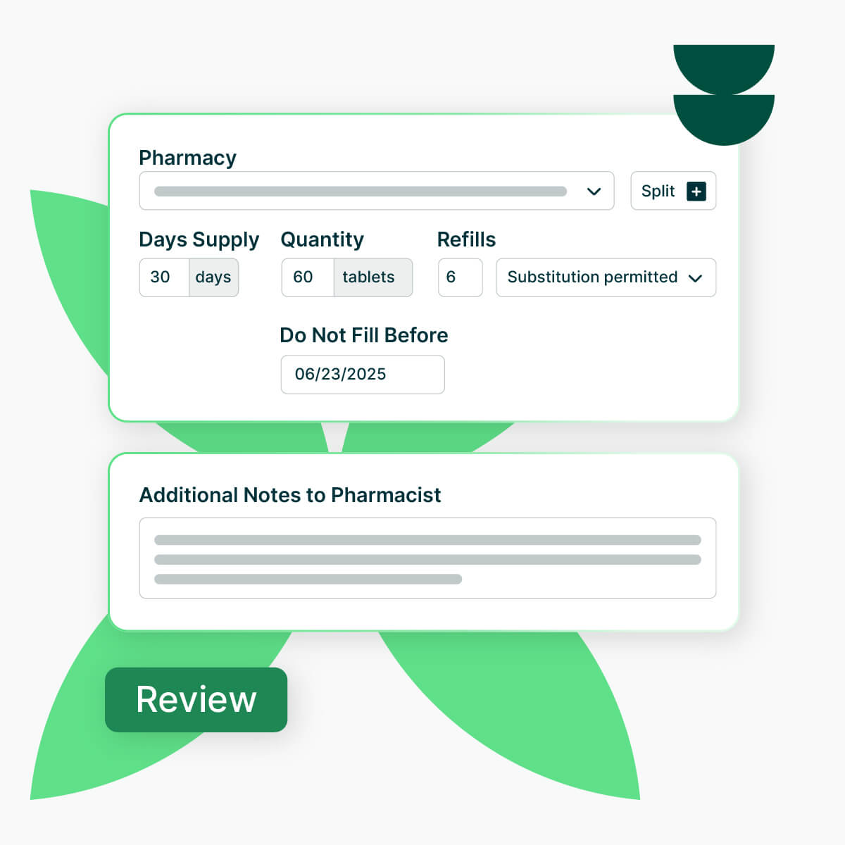 Send prescriptions to pharmacy