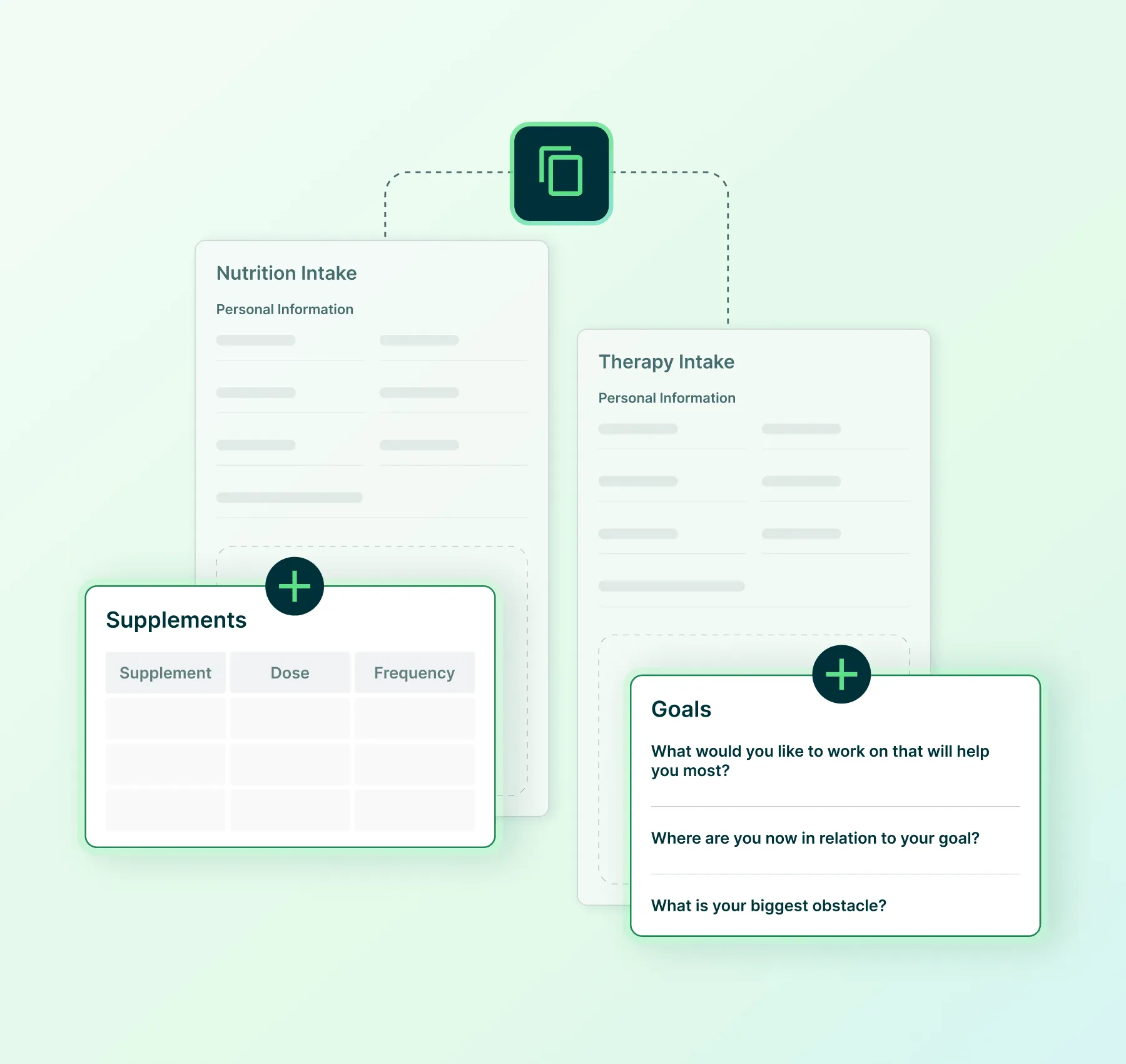 Duplicating a form and adding discipline specific sections