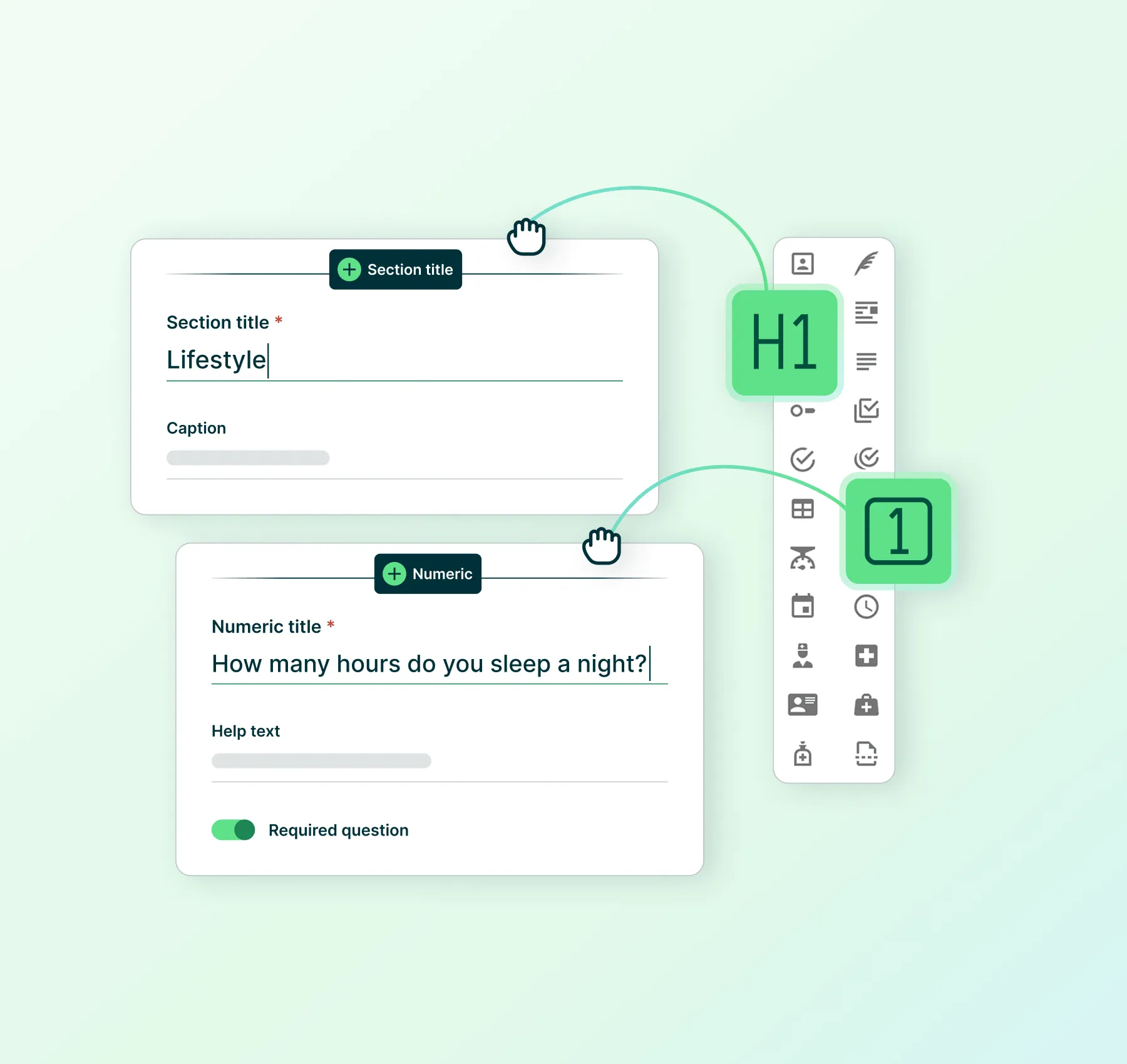 Adding custom sections to form