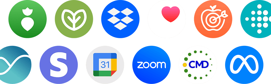 Practice Better integration app and tool logos