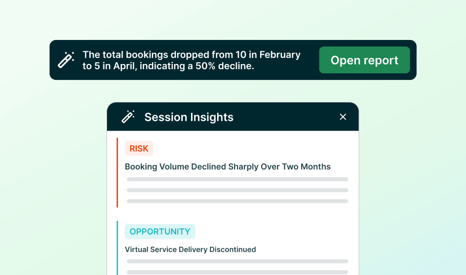 Image showing the AI session insights tool in action.