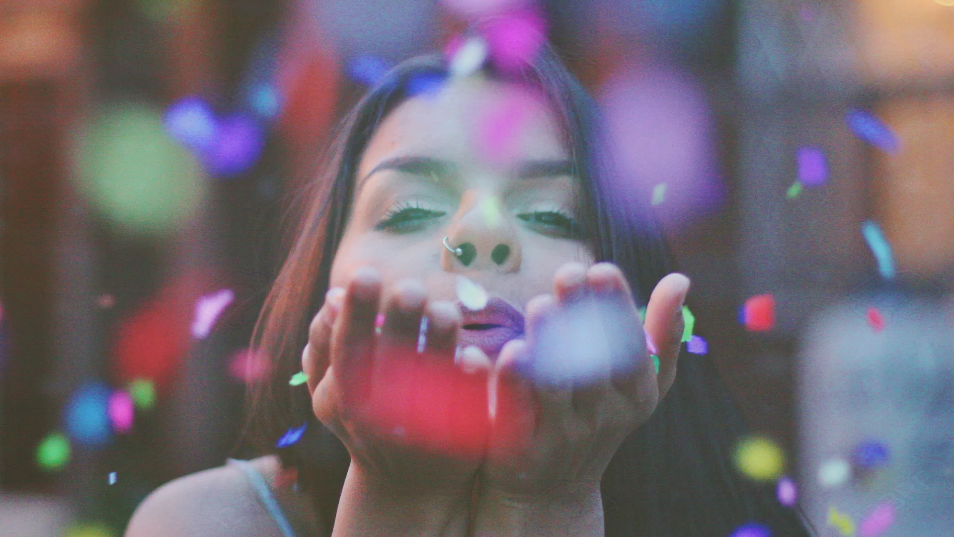 Blowing Glitter Overlays