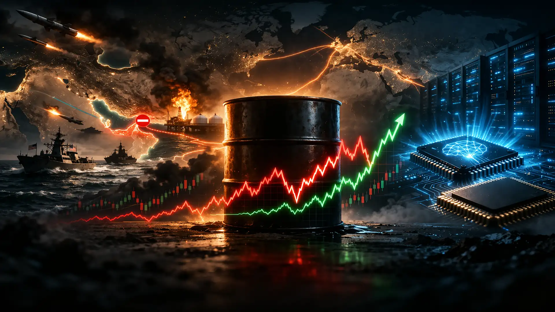 Týden na trzích: Ropa nad 110 USD, eskalace na Blízkém východě a AI dál roste